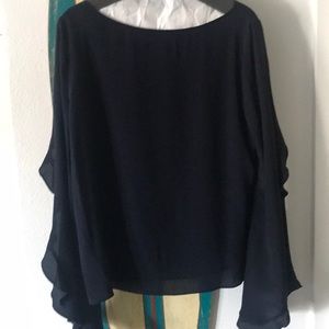 Bailey 44 long sleeve chiffon top small
